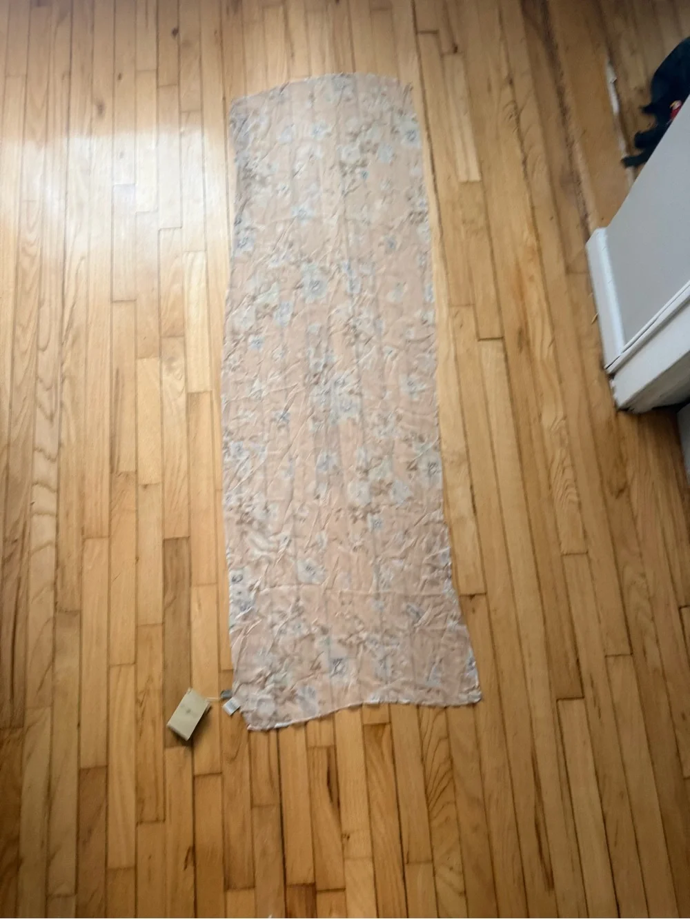 Lightweight Cream Floral Scarf Wrap